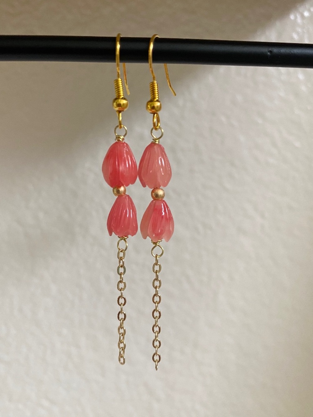 Handmade Pikake Chain Earrings